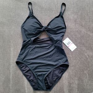 Michael Michael Kors Women's Black V-Neck cut out Swimsuit Size 10